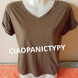 チャオパニックティピー(CIAOPANIC TYPY)のCIAOPANICTYPYチャオパニックティピー★折り返し袖トップスTシャツ(Tシャツ(半袖/袖なし))