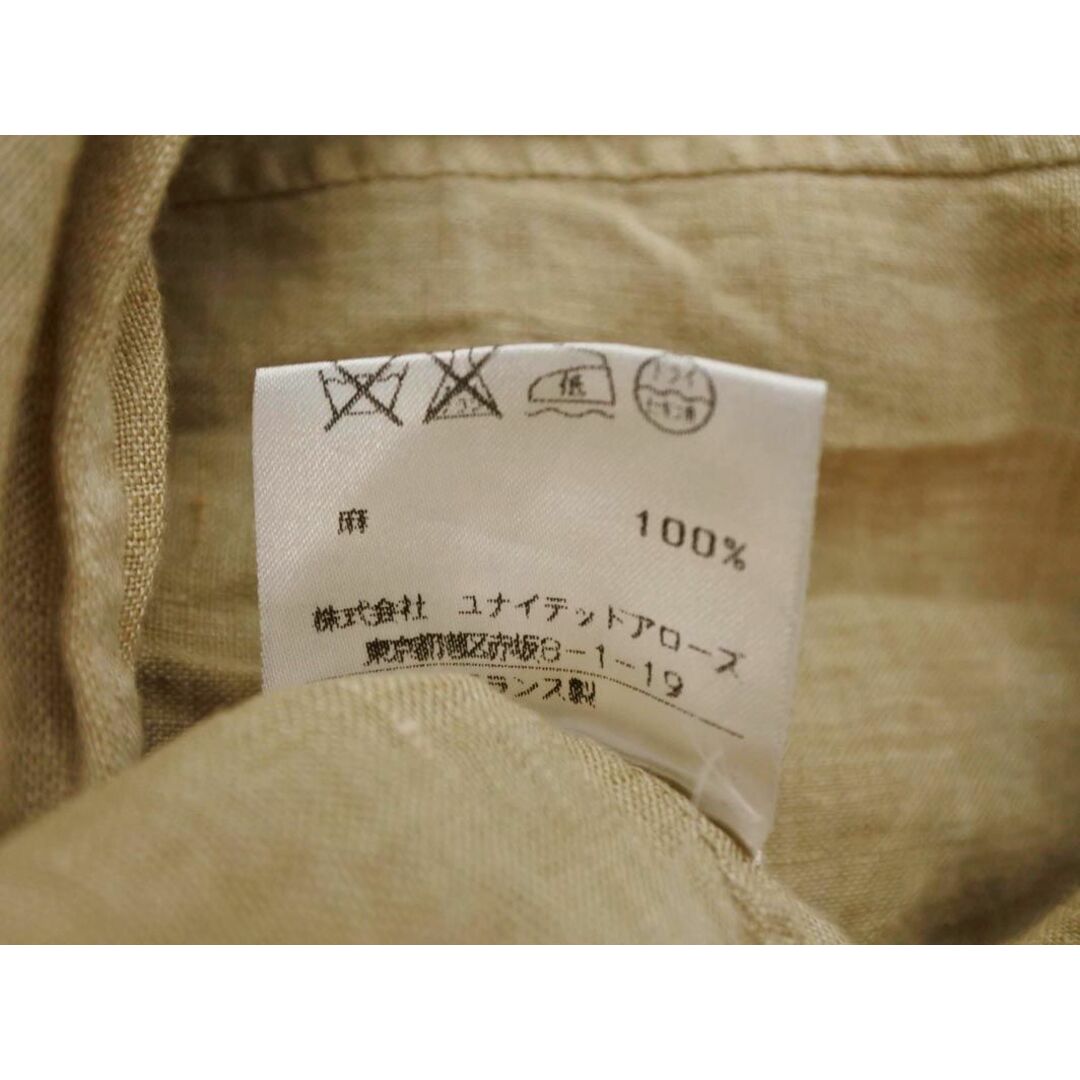 UNITED ARROWS(ユナイテッドアローズ)のUNITED ARROWS ユナイテッドアローズ リネン100% シャツ size40/ベージュ ■◇ メンズ メンズのトップス(シャツ)の商品写真