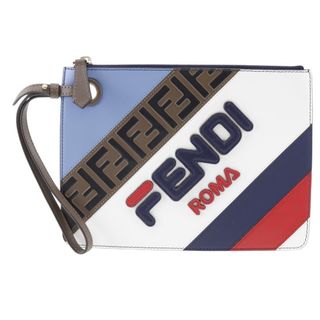 フェンディ(FENDI)の【FENDI】フェンディ フェンディマニア FILAコラボ 8BS020 レザー ユニセックス クラッチバッグ(クラッチバッグ)