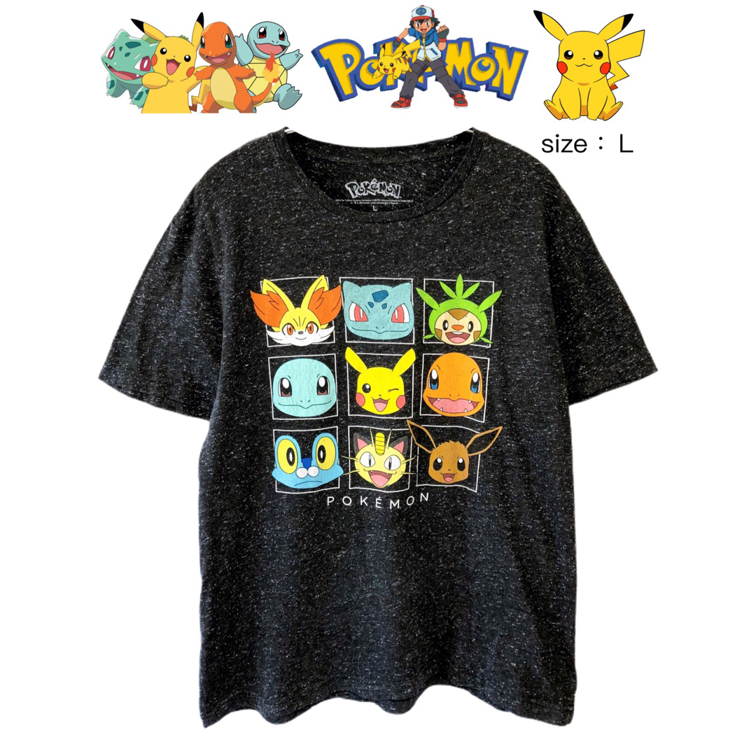 ポケモン(ポケモン)のPokémon　ポケモン　Tシャツ　L　グレー　USA古着 メンズのトップス(Tシャツ/カットソー(半袖/袖なし))の商品写真