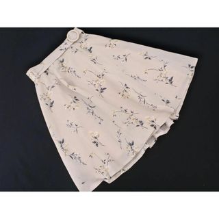 MISCH MASCH ミッシュマッシュ ベルト 付 花柄 スカート size1/ピンク ■◇ レディース