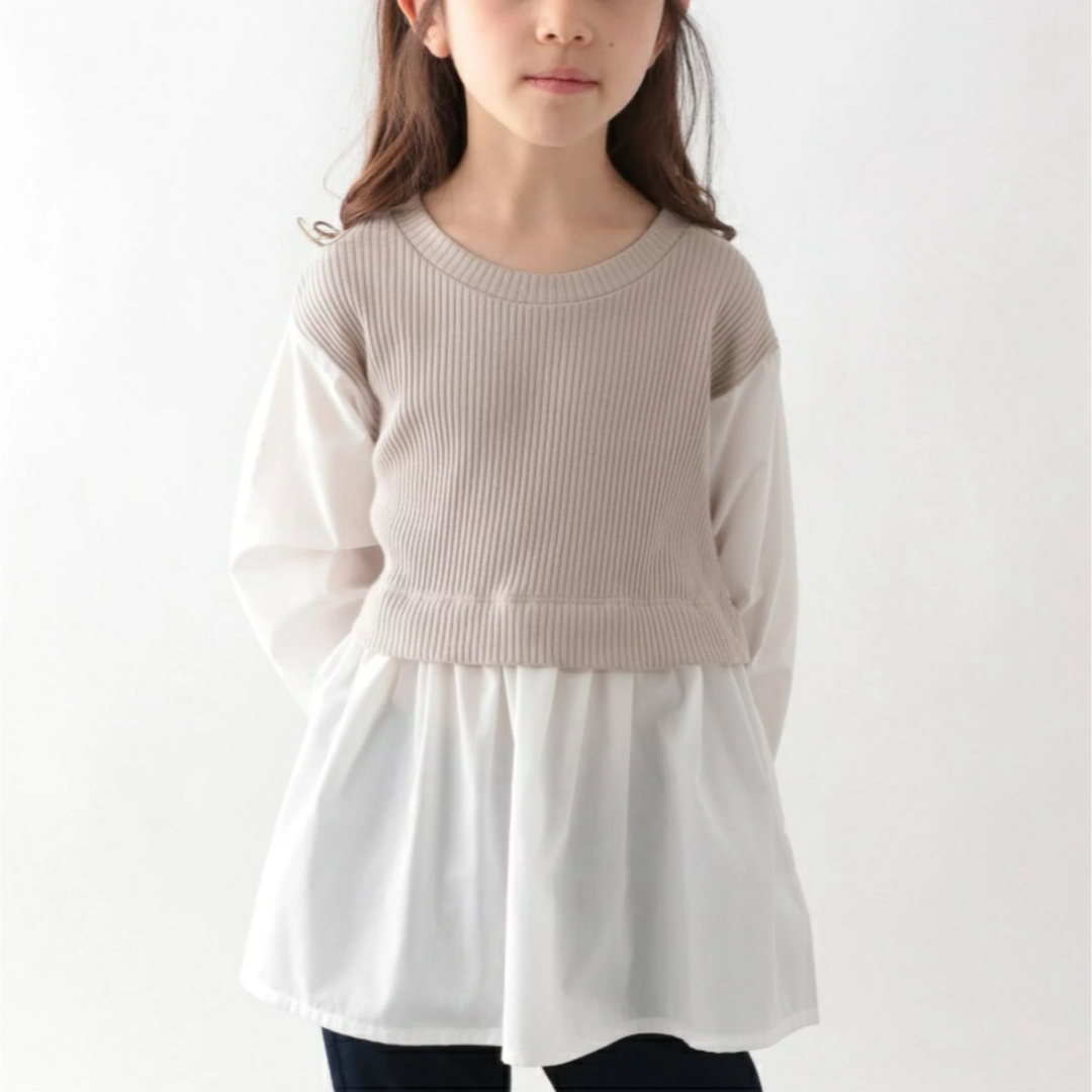 GLOBAL WORK(グローバルワーク)のGLOBAL WORK＊新品 オシャラクドッキングPOLS 160cm キッズ/ベビー/マタニティのキッズ服女の子用(90cm~)(Tシャツ/カットソー)の商品写真