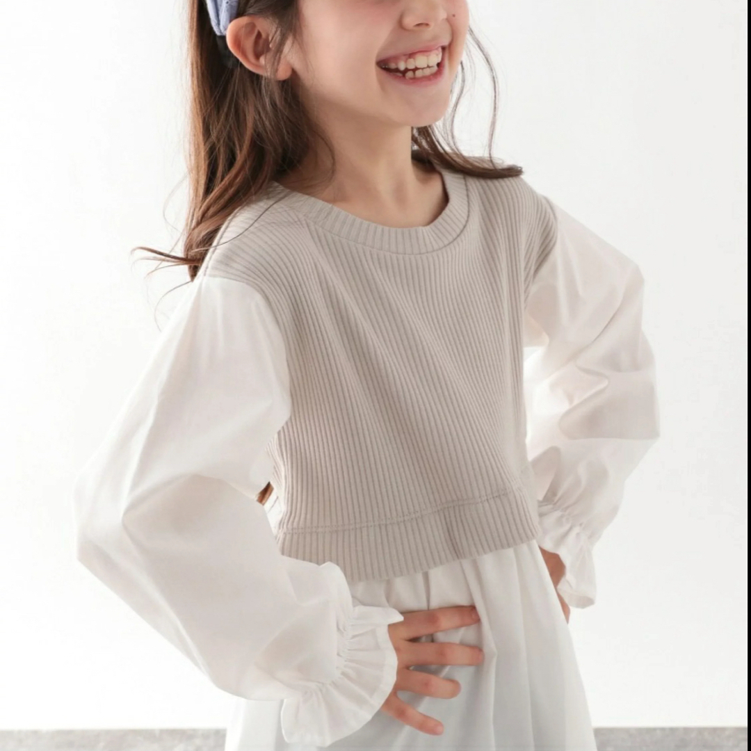 GLOBAL WORK(グローバルワーク)のGLOBAL WORK＊新品 オシャラクドッキングPOLS 160cm キッズ/ベビー/マタニティのキッズ服女の子用(90cm~)(Tシャツ/カットソー)の商品写真