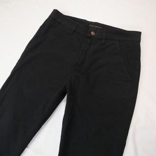 ヌーディジーンズ(Nudie Jeans)のヌーディージーンズ ブラックストレートチノ KHAKI SLIM W28 M相当(チノパン)