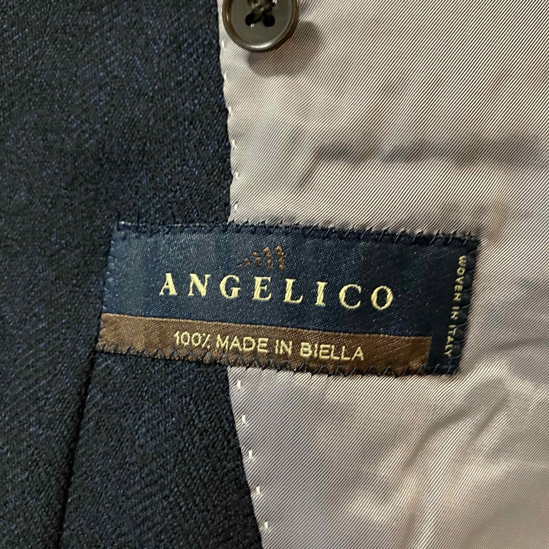 THE SUIT COMPANY(スーツカンパニー)の【美品】ANGELICO アンジェリコ　ジャケット　Lサイズ　ネイビー メンズのジャケット/アウター(テーラードジャケット)の商品写真