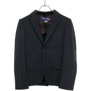 JUNYA WATANABE - JUNYA WATANABE COMME des GARCONS MAN ジュンヤワタナベ コムデギャルソンマン 14AW カウレザー切替テーラードジャケット ネイビー XS WN-J001