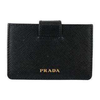 プラダ(PRADA)のPRADA プラダ サフィアーノメタル  カードケース 1MC211 レザー   ブラック ゴールド金具  名刺入れ 【本物保証】(名刺入れ/定期入れ)