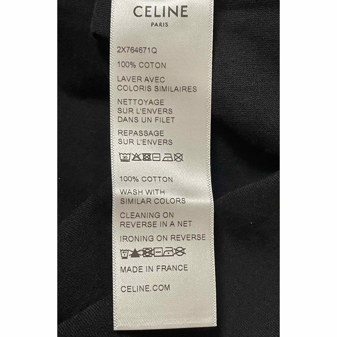 celine(セリーヌ)のCeline エディスリマン ロゴプリント Tシャツ 黒 ブラック レディースのトップス(Tシャツ(半袖/袖なし))の商品写真