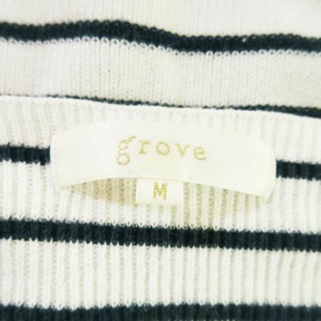 grove(グローブ)のグローブ ニット セーター 長袖 ボーダー M 230131AH17A レディースのトップス(ニット/セーター)の商品写真