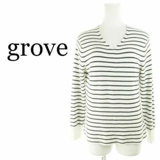 grove - グローブ ニット セーター 長袖 ボーダー M 230131AH17A