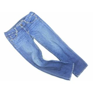 アメリカンイーグル(American Eagle)のAMERICAN EAGLE アメリカンイーグル USED加工 クロップド デニムパンツ size8/青 ■◇ レディース(デニム/ジーンズ)