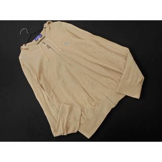 バーバリーブルーレーベル ニット ジップアップ パーカー size38/ベージュ ■◇ レディース