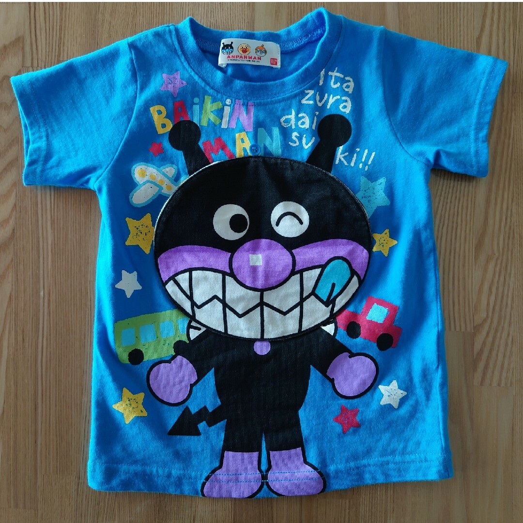 アンパンマン(アンパンマン)のバイキンマンTシャツ90cm キッズ/ベビー/マタニティのキッズ服男の子用(90cm~)(Tシャツ/カットソー)の商品写真