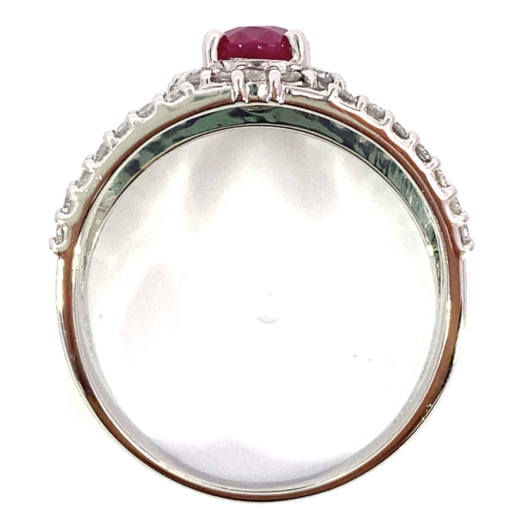 【JC4470】Pt900 天然ルビー ダイヤモンド リング レディースのアクセサリー(リング(指輪))の商品写真