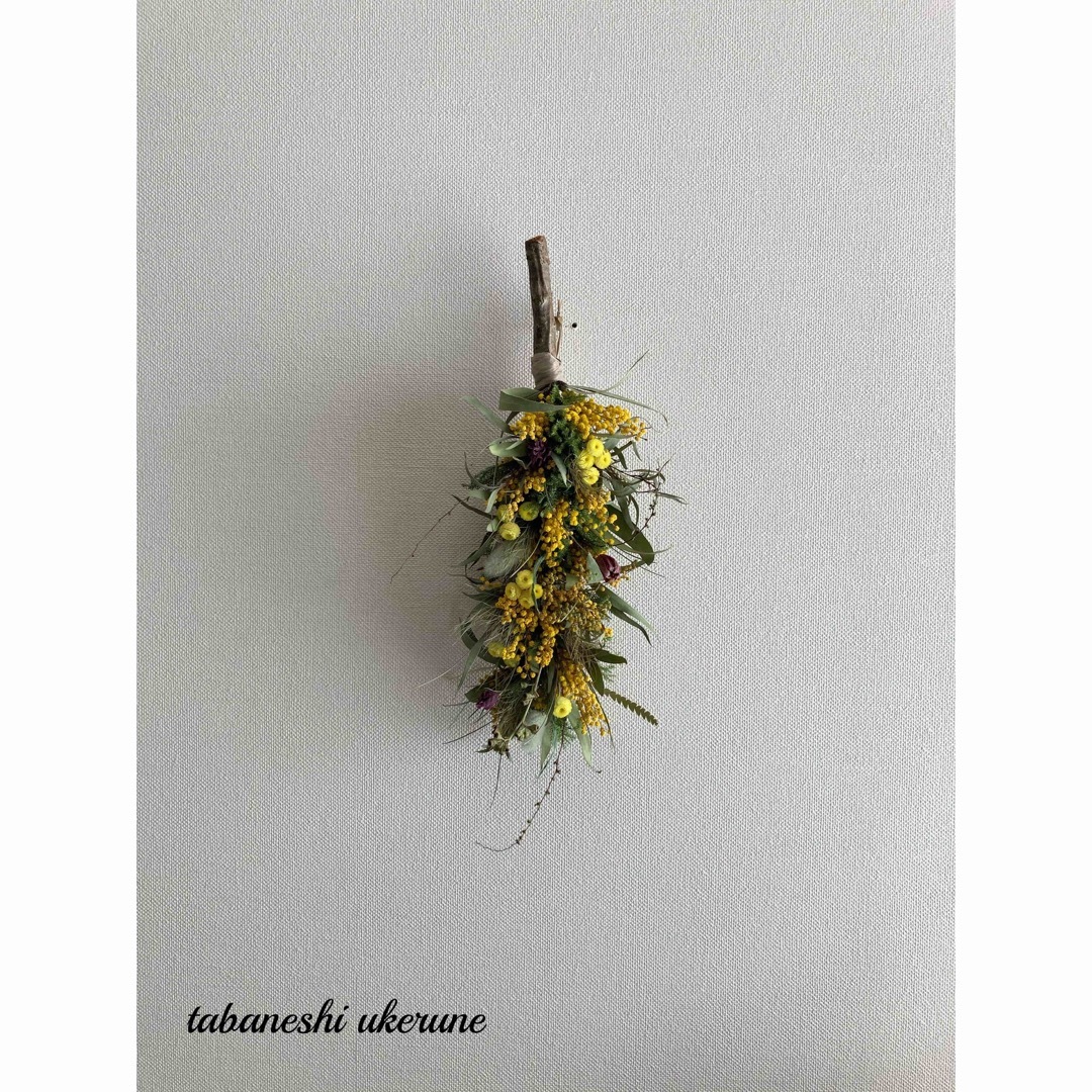 瀬戸内ミモザ 春の芽吹きを感じる 桜枝のアレンジ リース ドライ 瀬戸内ミモザ 春の芽吹きを感じる 桜枝のアレンジ リース ドライ