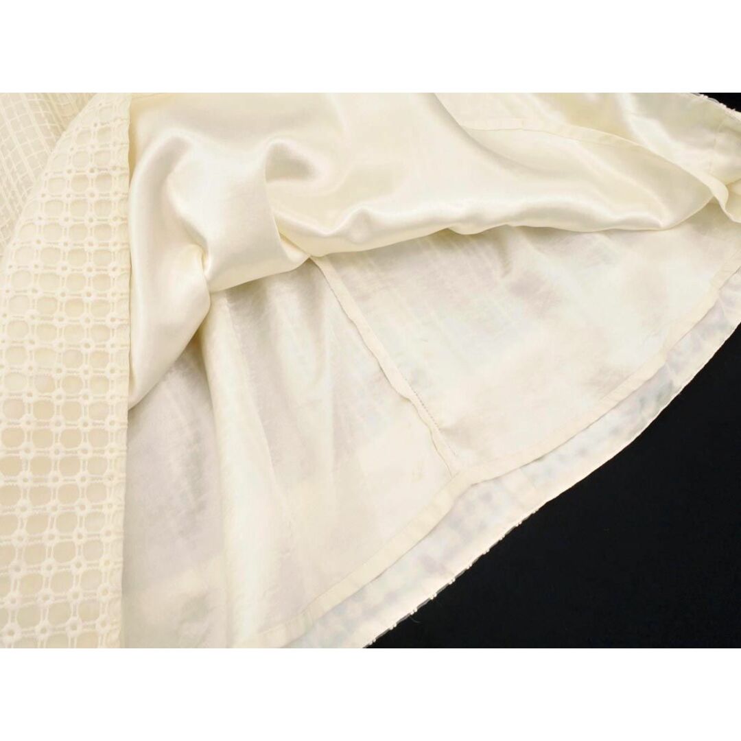 kumikyoku（組曲）(クミキョク)のKUMIKYOKU 組曲 オーガンジー 刺繍 フレア スカート size2/アイボリー ■◇ レディース レディースのスカート(ミニスカート)の商品写真