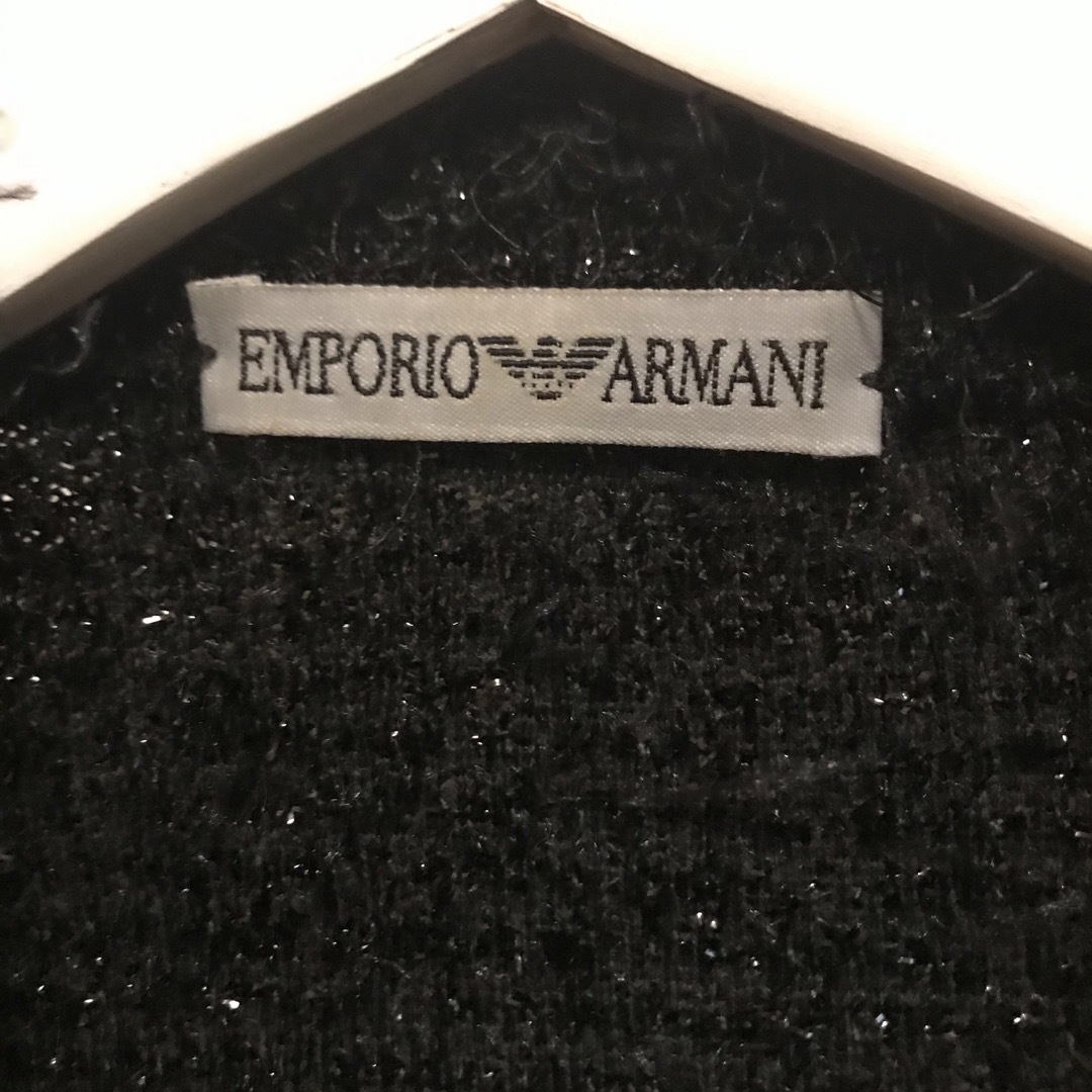 Emporio Armani(エンポリオアルマーニ)の美品☆上質☆高級☆アルマーニ☆ジャケット・パール・羽の様な黒☆VOGUE 掲載 レディースのジャケット/アウター(テーラードジャケット)の商品写真