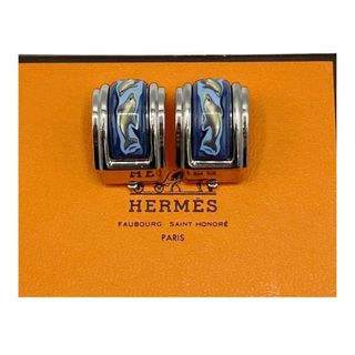 Hermes - ⭐️美品⭐️ エルメス エマイユ イヤリング イルカ柄 ブルー シルバー