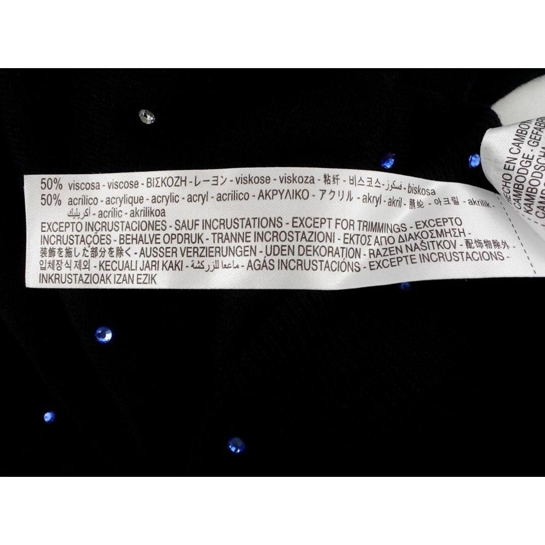 ZARA(ザラ)のZARA ザラ ラインストーン ニット セーター sizeS/紺 ■◇ レディース レディースのトップス(ニット/セーター)の商品写真