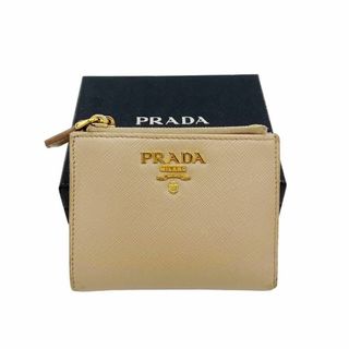 PRADA - ⭐️美品⭐️ プラダ サフィアーノ メタルロゴ 二つ折り財布 ベージュ