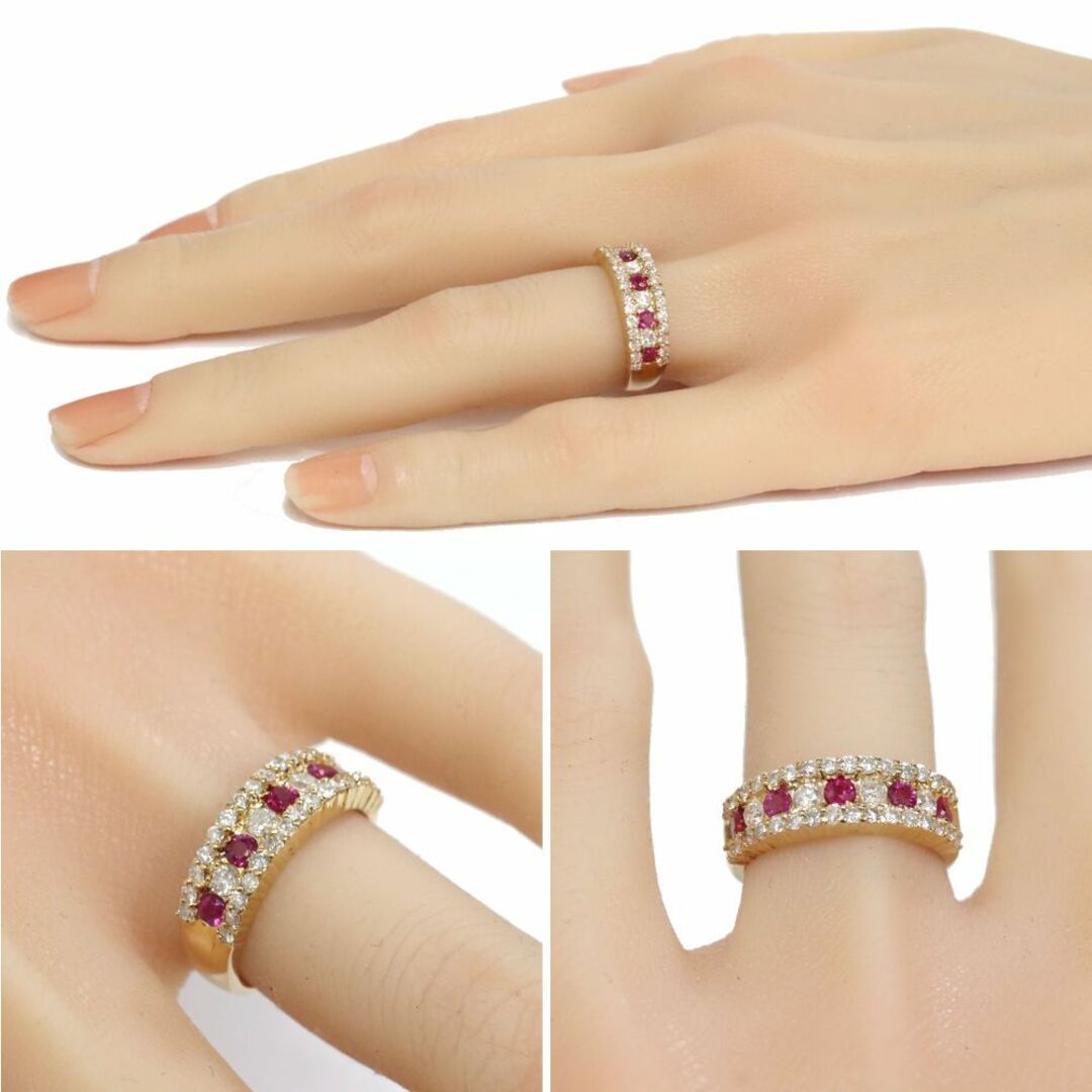 K18ルビーダイヤモンドリング D0.67 3.8g #12 レディースのアクセサリー(リング(指輪))の商品写真