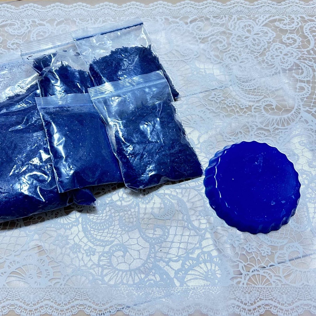 キャンドル用 顔料 約90g ネイビー (紺 青 ブルー) ハンドメイドのインテリア/家具(アロマ/キャンドル)の商品写真