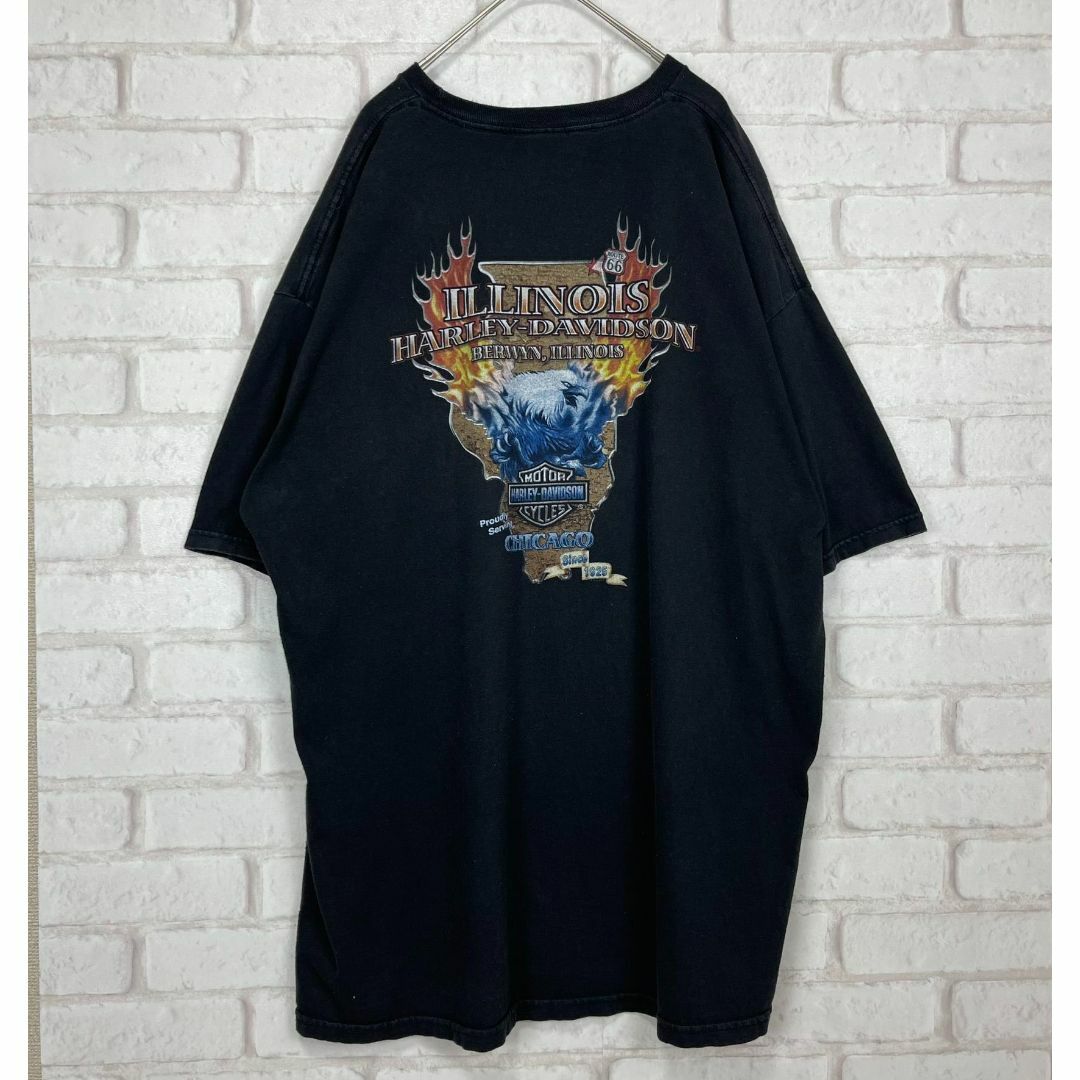 Harley Davidson(ハーレーダビッドソン)のHARLEY DAVIDSON ／ハーレーダビットソン 両面プリント Tシャツ メンズのトップス(Tシャツ/カットソー(半袖/袖なし))の商品写真