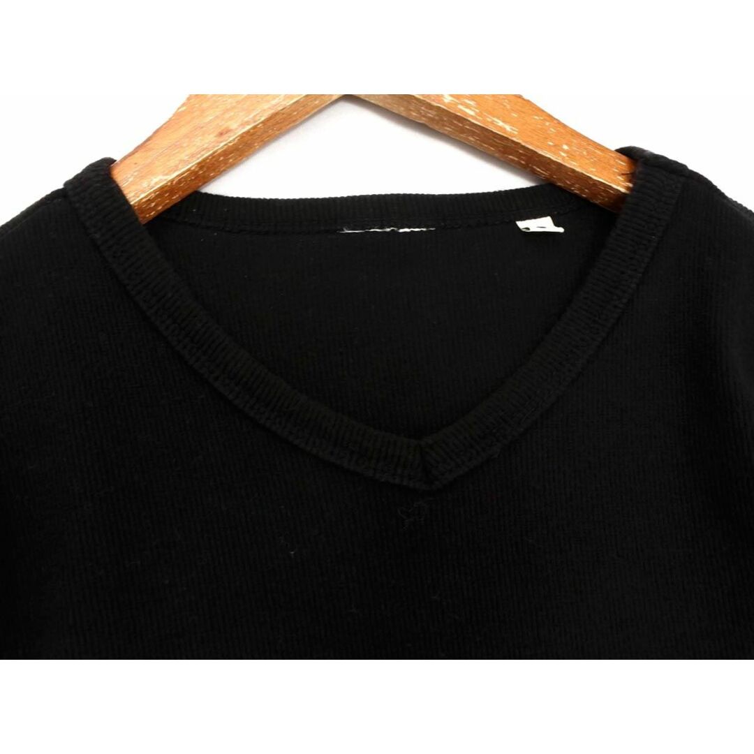 AVIREX(アヴィレックス)のAVIREX アヴィレックス Vネック リブ カットソー sizeS/黒 ■◇ メンズ メンズのトップス(Tシャツ/カットソー(七分/長袖))の商品写真