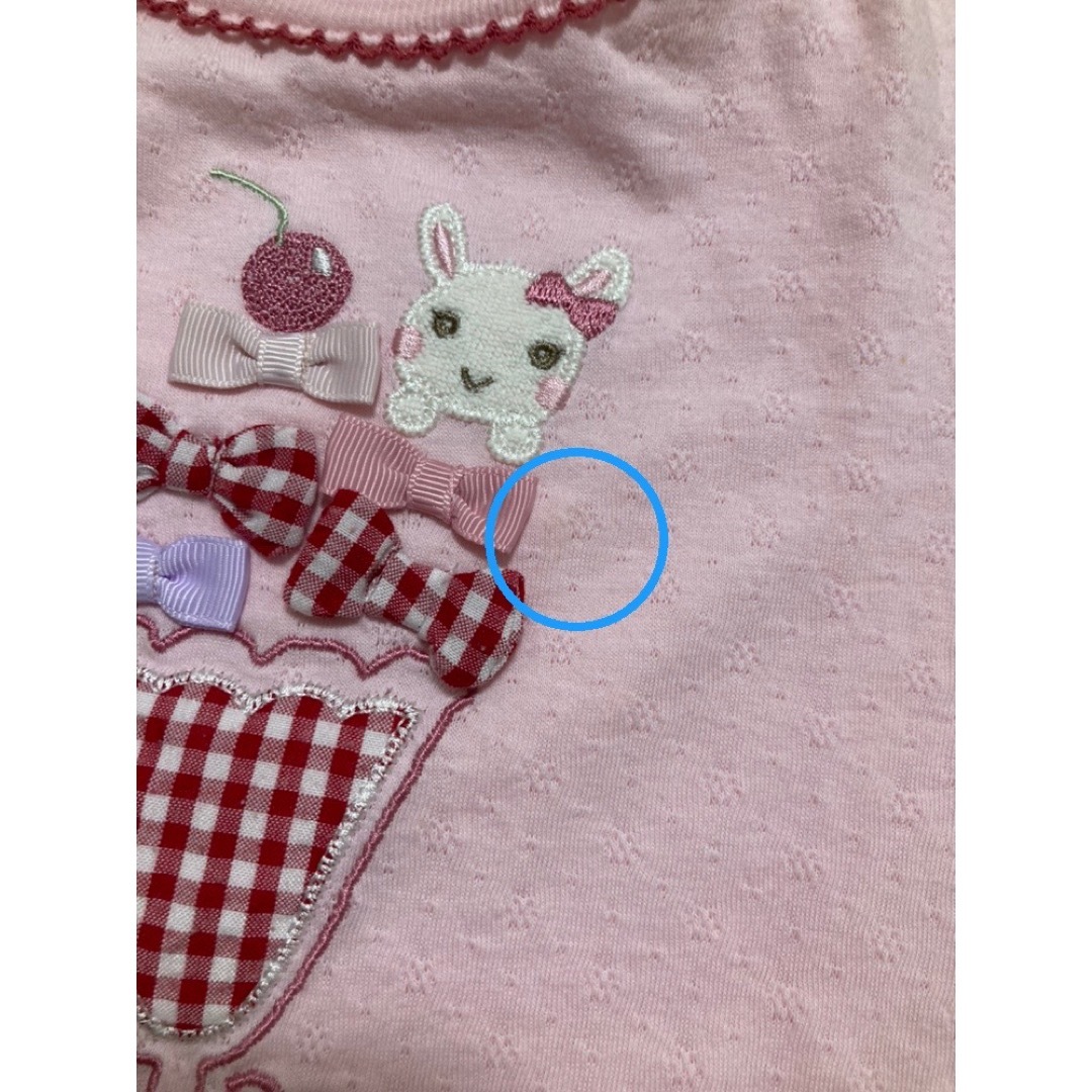 coeur a coeur(クーラクール)のクーラクール　パフェTシャツ　95  ピンク キッズ/ベビー/マタニティのキッズ服女の子用(90cm~)(Tシャツ/カットソー)の商品写真