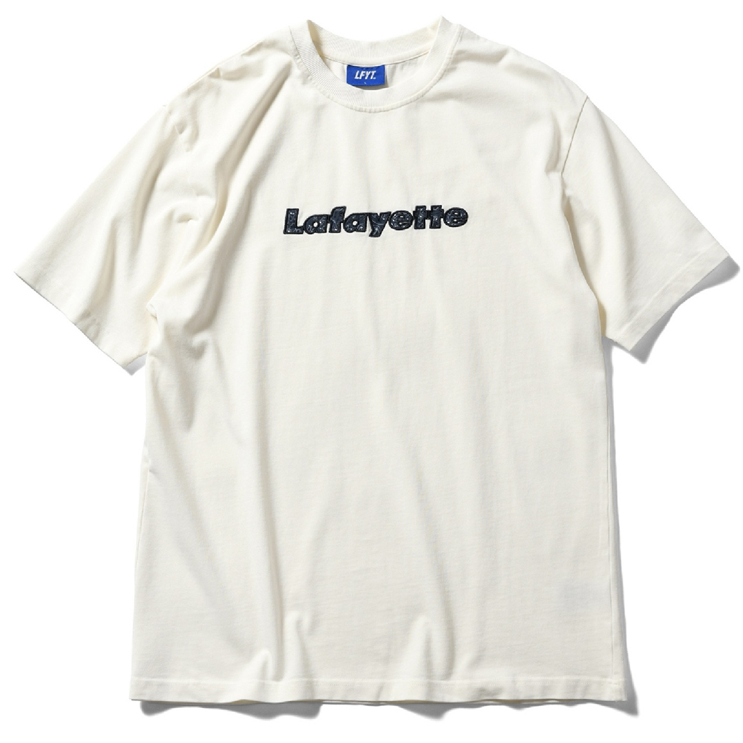 Lafayette(ラファイエット)のラファイエット★ ホワイト/ネイビー★ペイズリーロゴTシャツ★希少サイズXXL メンズのトップス(Tシャツ/カットソー(半袖/袖なし))の商品写真