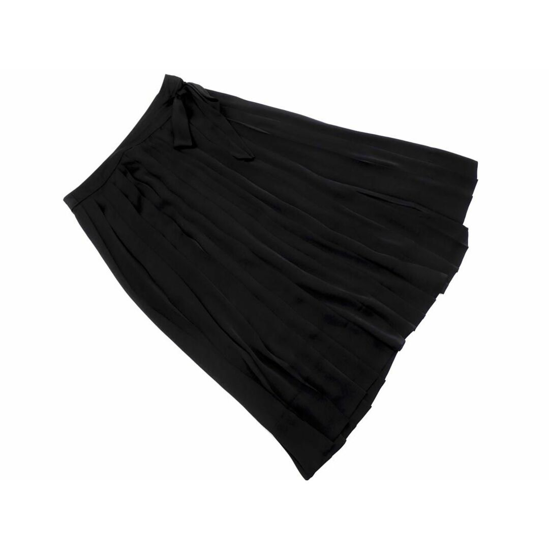 UNTITLED(アンタイトル)のUNTITLED アンタイトル プリーツ 巻き ラップ スカート size2/黒 ■◇ レディース レディースのスカート(ロングスカート)の商品写真