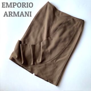 エンポリオアルマーニ(Emporio Armani)の【最上級‼️】アルマーニ　タイトスカート　スカート　フォーマル　ベージュ　36(ひざ丈スカート)