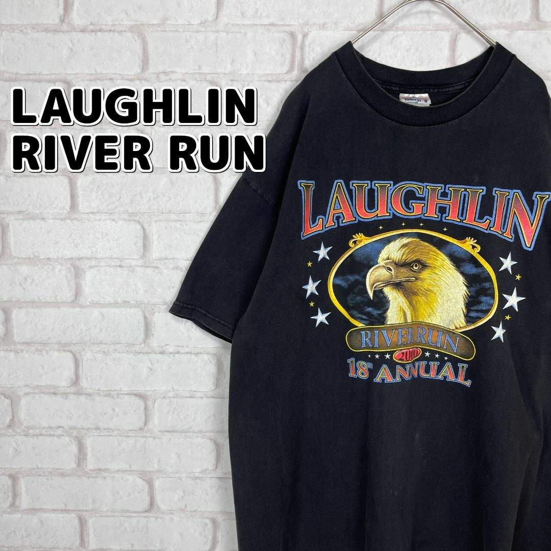 VINTAGE(ヴィンテージ)のLAUGHLIN RIVER RUN 2000 両面プリント Tシャツ メンズのトップス(Tシャツ/カットソー(半袖/袖なし))の商品写真