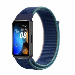 HUAWEI Band 8 ネイビー 替えベルト バンド ナイロン ループ 交換(モバイルケース/カバー)