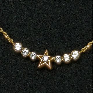 STAR JEWELRY - 817スタージュエリーダイヤ色石ネックレスK10YGイエローゴールド0.01ct