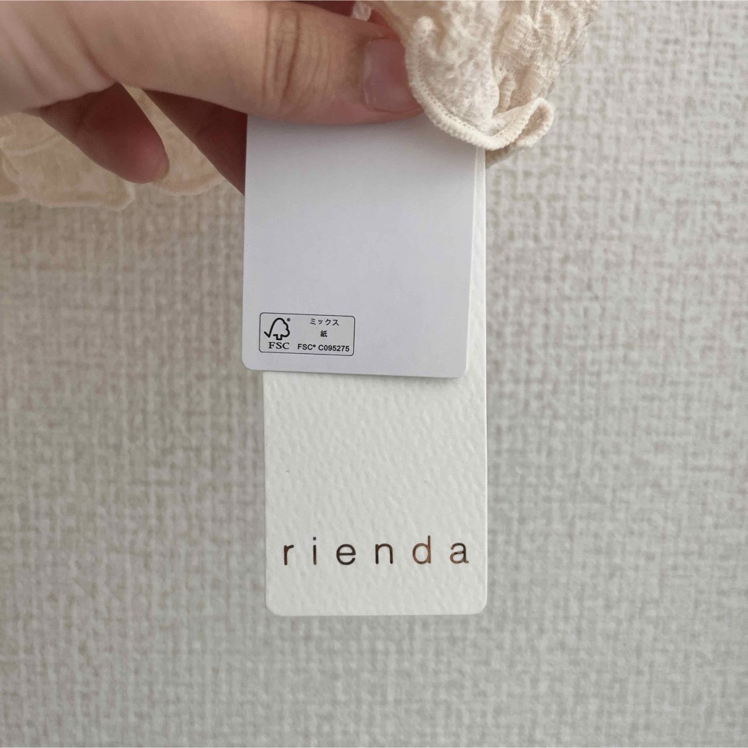 rienda(リエンダ)のリエンダ　シースルーモックネック七分丈カットソー レディースのトップス(カットソー(長袖/七分))の商品写真