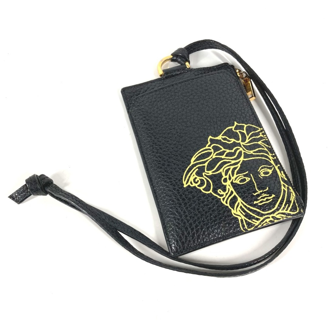 VERSACE(ヴェルサーチ)のヴェルサーチ VERSACE メデューサ 財布 小銭入れ ストラップ付 コインケース レザー ブラック メンズのファッション小物(コインケース/小銭入れ)の商品写真