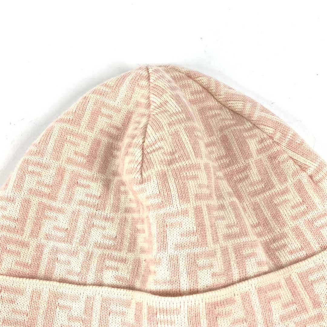 FENDI(フェンディ)のフェンディ FENDI ズッカ ビーニー 帽子 ニット帽 ニットキャップ ニット帽 ウール ピンク 未使用 レディースの帽子(ニット帽/ビーニー)の商品写真