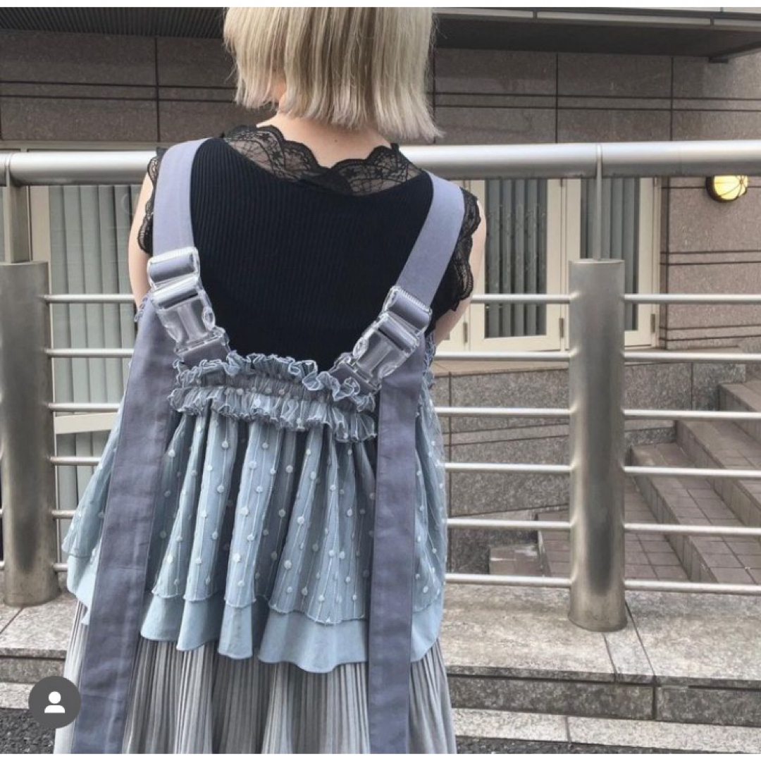 keisuke kanda(ケイスケカンダ)の完売商品 sile シール S / île curtain gilet　ブルー レディースのトップス(ベスト/ジレ)の商品写真