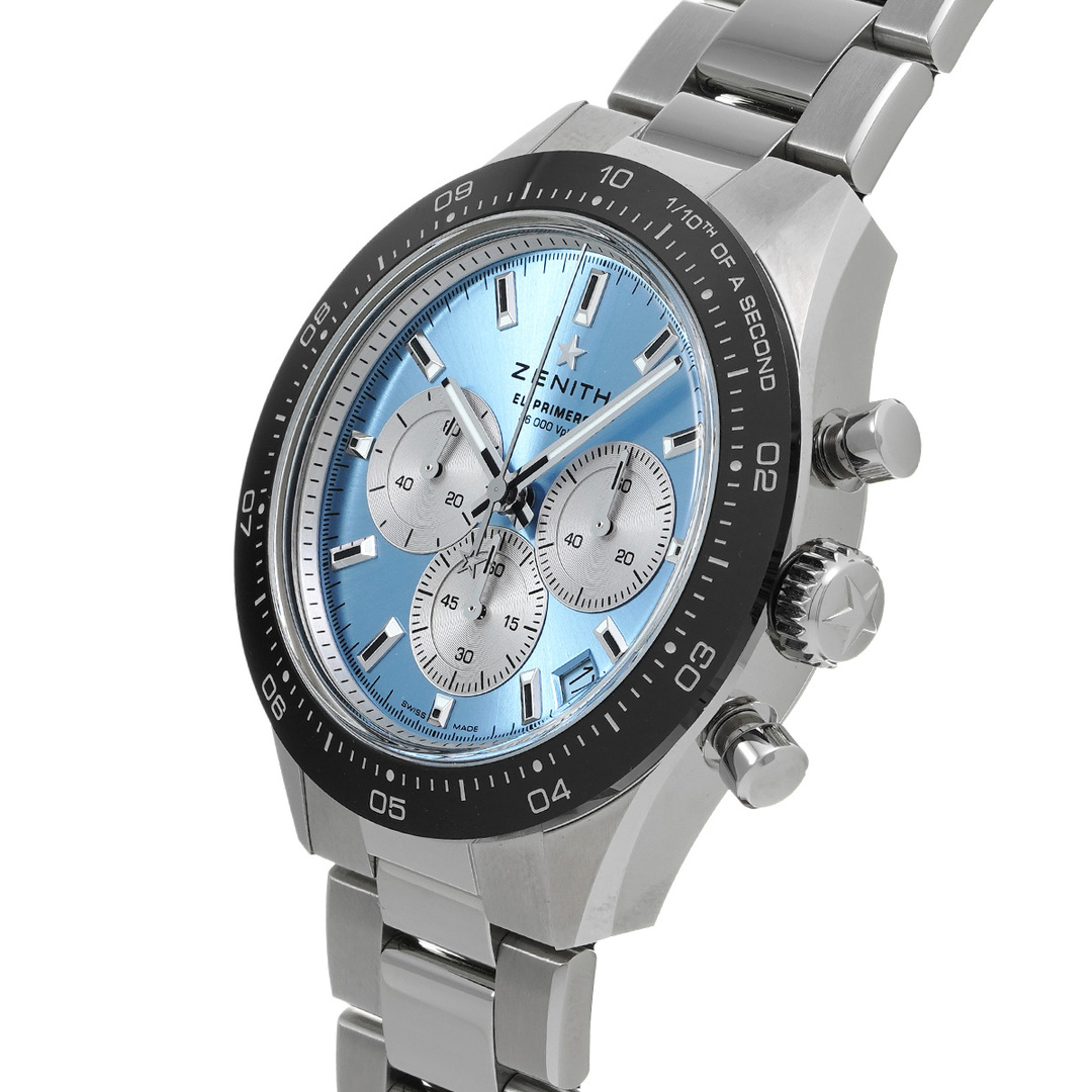 ZENITH(ゼニス)の中古 ゼニス ZENITH 03.3106.3600/55.M3100 アイスブルー /シルバー メンズ 腕時計 メンズの時計(腕時計(アナログ))の商品写真