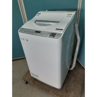 シャープ(SHARP)の22年製　シャープタテ型洗濯乾燥機 5.5kg/3.5kg　ES-TX5F-S(洗濯機)