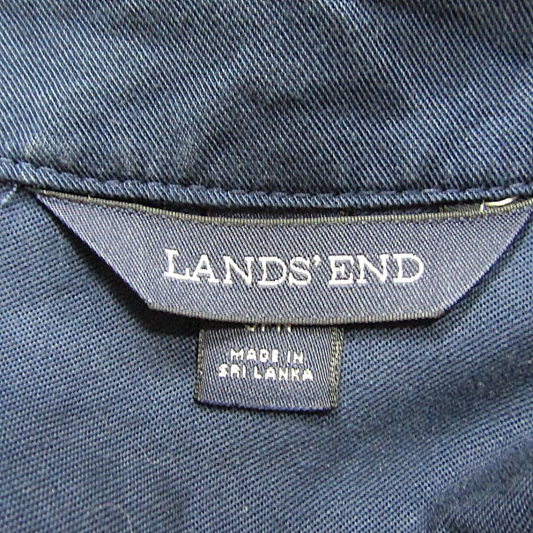 LANDS’END(ランズエンド)のLAND'S END　ランズエンド　ノーカラーロールアップスリーブワンピース レディースのワンピース(ひざ丈ワンピース)の商品写真