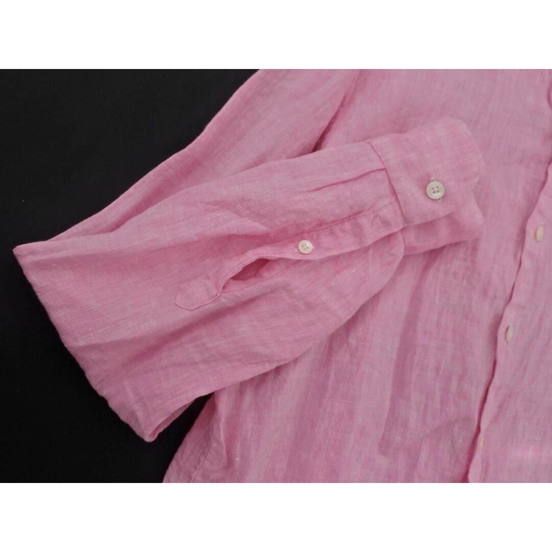 EDIFICE(エディフィス)のEDIFICE エディフィス リネン100% 長袖 シャツ size38/ピンク ■◇ メンズ メンズのトップス(シャツ)の商品写真