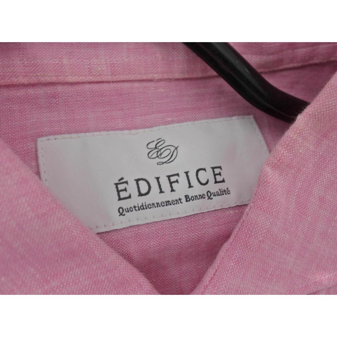 EDIFICE(エディフィス)のEDIFICE エディフィス リネン100% 長袖 シャツ size38/ピンク ■◇ メンズ メンズのトップス(シャツ)の商品写真