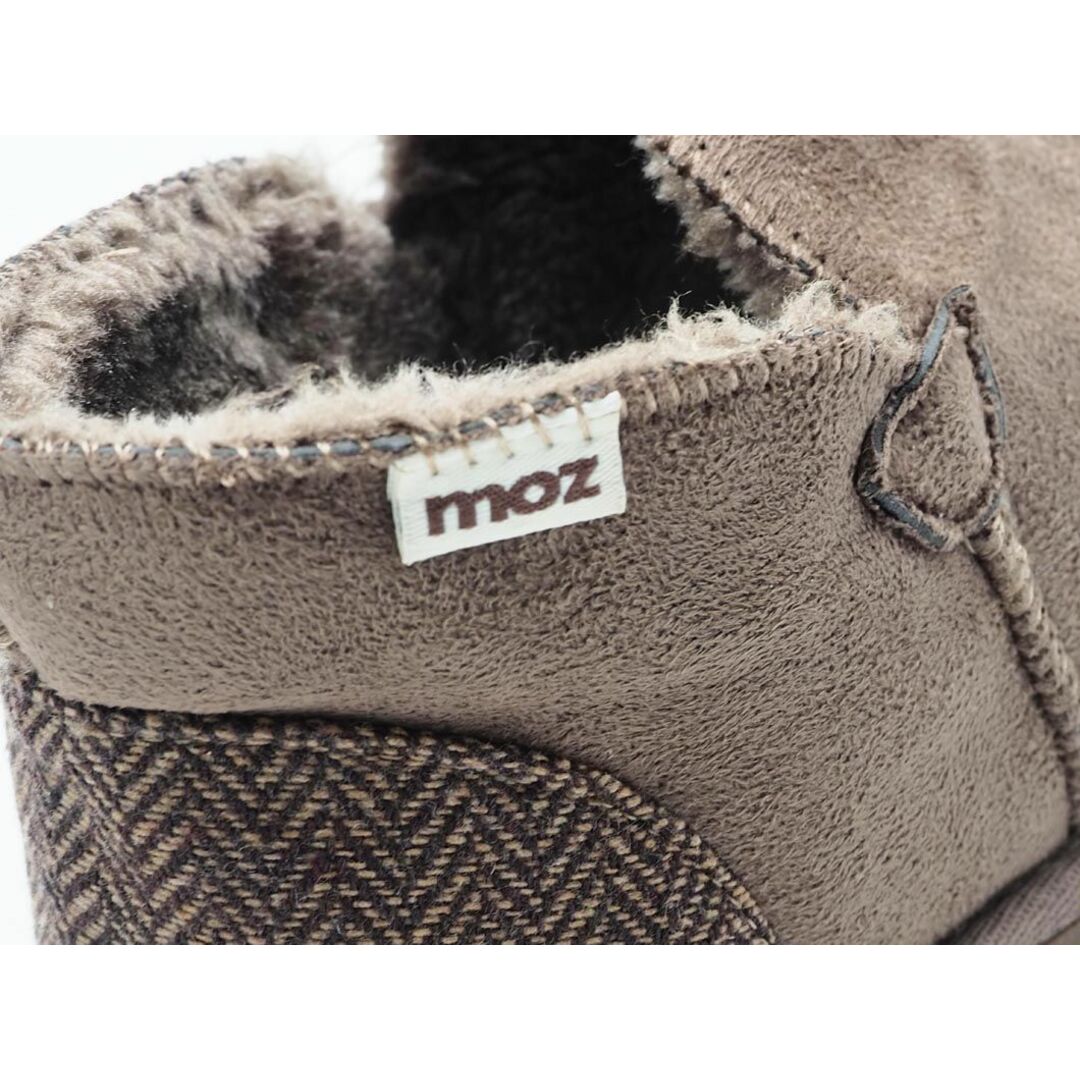 MOZ モズ シェパードタイプ ヘリンボーン フェイクムートン ブーツ sizeLL（25.5cm位）/茶 ◆■ レディース レディースの靴/シューズ(ブーツ)の商品写真