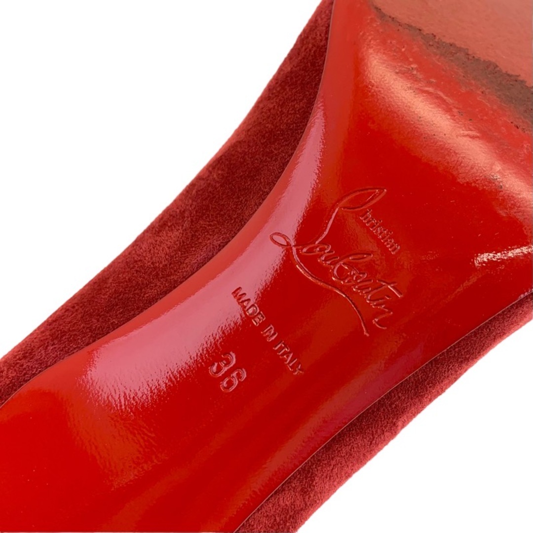 Christian Louboutin(クリスチャンルブタン)のクリスチャンルブタン Christian Louboutin パンプス 靴 シューズ スエード レッド レディースの靴/シューズ(ハイヒール/パンプス)の商品写真