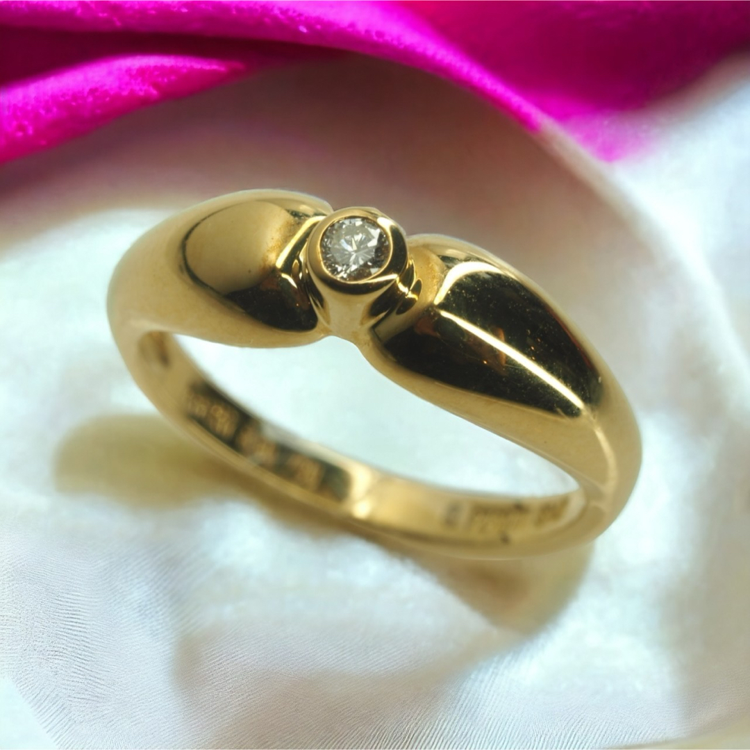 Tiffany & Co.(ティファニー)の◆TIFFANY&Co. ティファニー天然ダイヤモンドドロップリング　指輪750 レディースのアクセサリー(リング(指輪))の商品写真