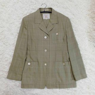 バーバリー(BURBERRY)のBURBERRY バーバリー　リネン混　イタリア製生地　レディース　M(テーラードジャケット)