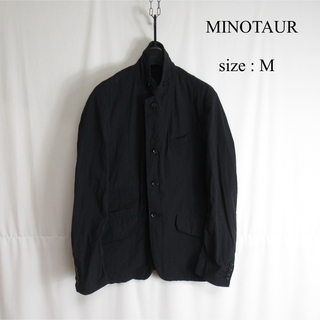 ミノトール(MINOTAUR)のMINOTAUR ナイロン スタンドカラー ジャケット ブラック テーラード M(ナイロンジャケット)