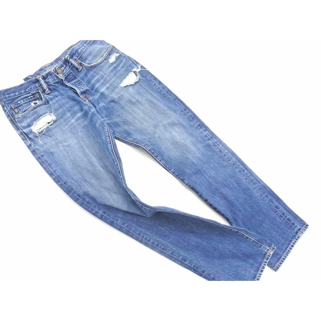 Abercrombie&Fitch(アバクロンビーアンドフィッチ)のAbercrombie & Fitch アバクロンビー＆フィッチ ダメージ加工 ボタンフライ デニムパンツ size30/インディゴ ■■ メンズ メンズのパンツ(デニム/ジーンズ)の商品写真